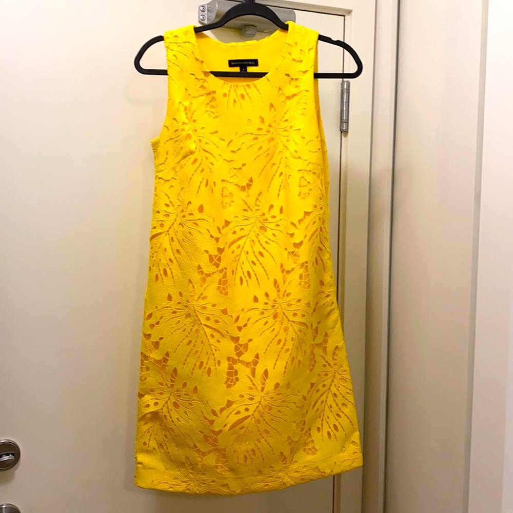 Banana Republic Yellow Midi Dress